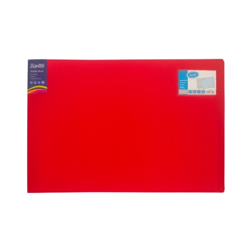 Bantex Display Book A3 landscape (20 pockets) Red #3164 09