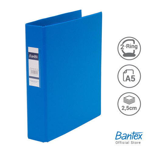 Bantex Ring Binder 2 Ring 25mm A5 Blueberry #8221 62