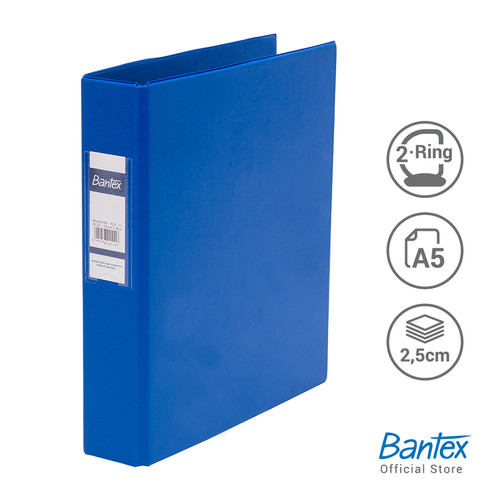 Bantex Ring Binder 2 Ring 25mm A5 Cobalt Blue #8221 11