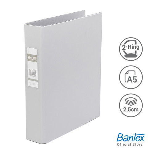 Bantex Ring Binder 2 Ring 25mm A5 Grey #8221 05