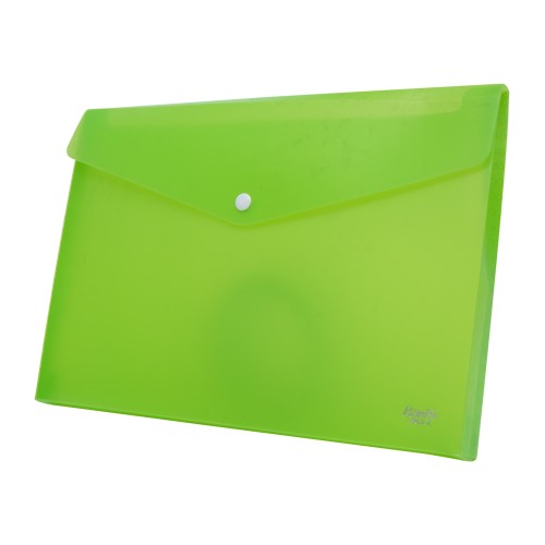 Bantex Poly Wallet Case A4 (2 Divider) Grass Green #8013 15