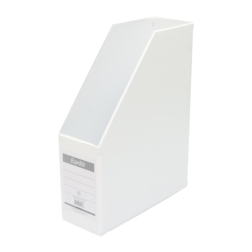 Bantex Magazine File (Box File) 10cm Folio White #4011 07