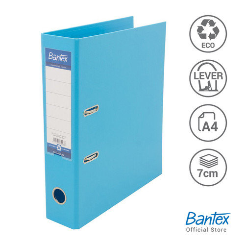 Bantex Lever Arch File Ordner Plastic A4 7cm Sky Blue #1450 23