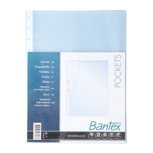 Bantex Pocket Display Book Refillable A4 0,07mm (10 sheet) #3166 08