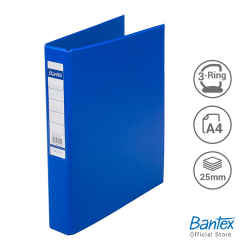 Bantex Ring Binder 3 Ring D 25mm A4 Cobalt Blue #8322 11