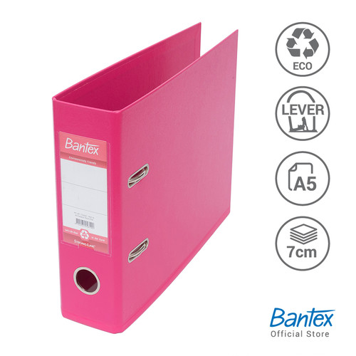 Bantex Lever Arch File Ordner Plastic A5 Kwitansi 7cm Pink#1453 19