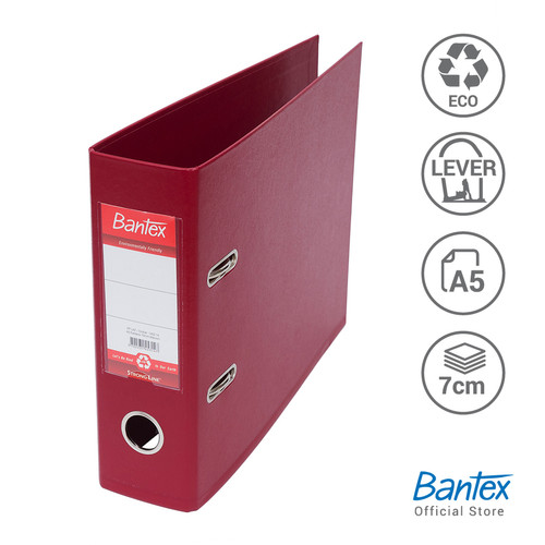 Bantex Lever Arch File Ordner Plastic A5 Kwitansi 7cm Maroon#1453 14