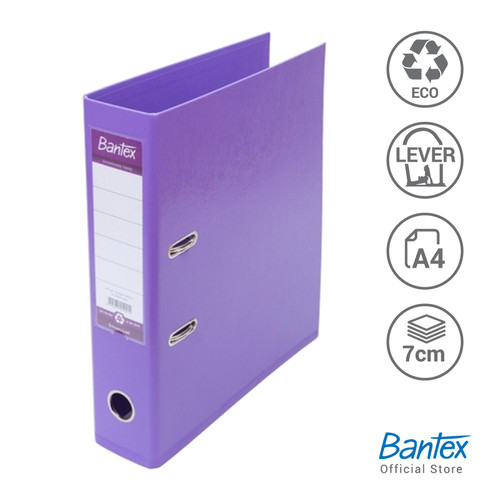 Bantex Lever Arch File Ordner Plastic A4 7cm Lilac#1450 21