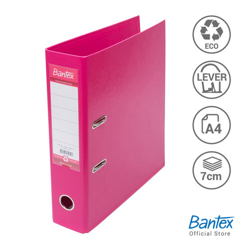 Bantex Lever Arch File Ordner Plastic A4 7cm Pink#1450 19