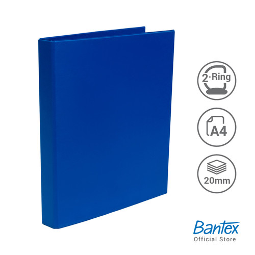 Bantex Ring Binder 2 Ring D 20mm A4 Cobalt Blue #8212 11