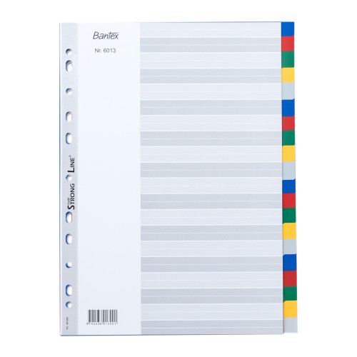 Bantex PP Colour Divider A4 (20 pages) #6013 00