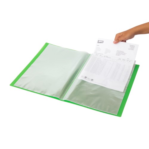 Bantex Display Book Transparent A4 (20 pockets) Grass Green #3155 15