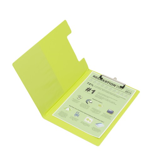 Bantex Clipboard With Cover A4 Lime #4240 65