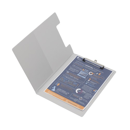 Bantex Clipboard With Cover A4 Grey #4240 05