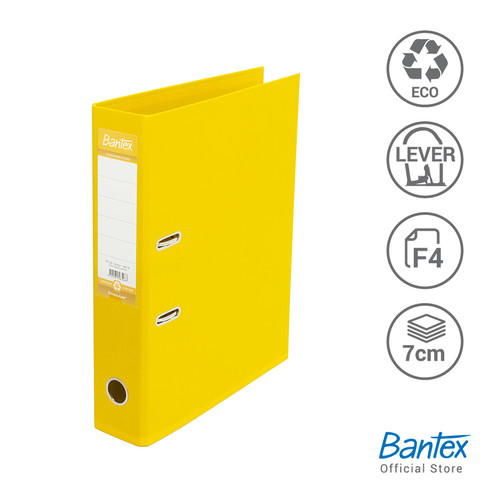 Bantex Lever Arch File Ordner Plastic Folio 7cm Lemon #1465 26