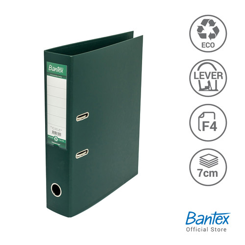 Bantex Lever Arch File Ordner Plastic Folio 7cm Green #1465 04