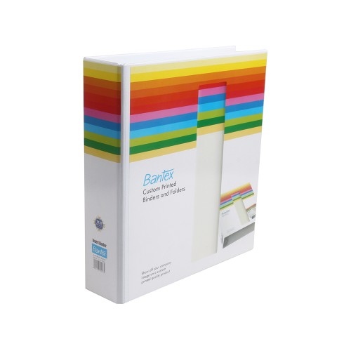 Bantex Insert Ring Binder 2 Ring 65mm Folio White #8563 07