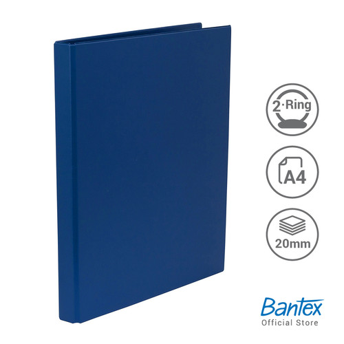 Bantex Ring Binder 2 Ring O 20mm A4 Blue #8215 01