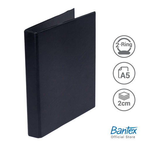 Bantex Ring Binder 2 Ring O 20mm A5 Black #8214 10