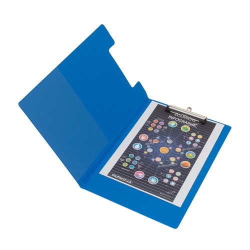 Bantex Clipboard With Cover Folio Cobalt Blue #4211 11