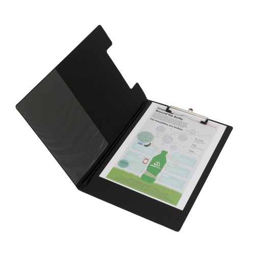 Bantex Clipboard With Cover Folio Black #4211 10