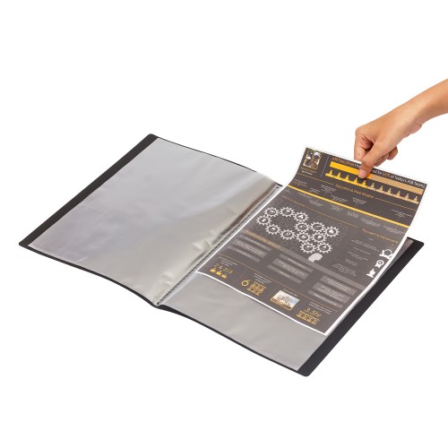 Bantex Display Book 10 Pockets A4 Black #3140 10