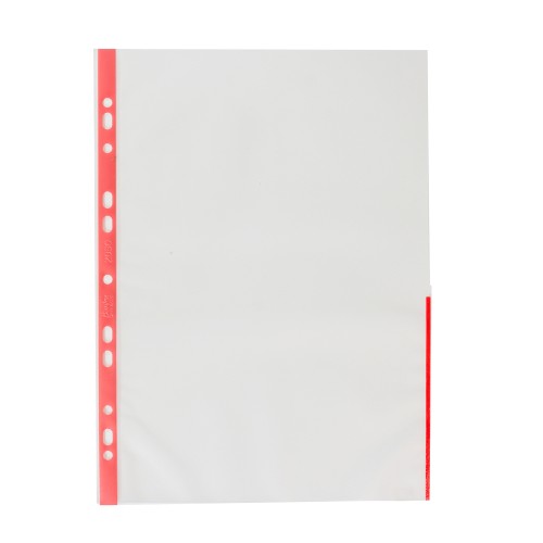 Bantex Signal Pocket Antiglare 25 Sheets A4 Red #2050 09