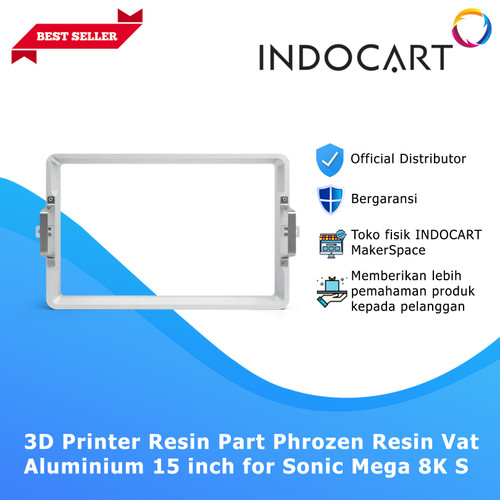 INDOCART Resin VAT Alumunium 3D Printer Resin Sonic Mega 8Ks 15 Inch