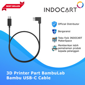 INDOCART 3D Printer Parts BambuLab Bambu USB C Cable X1 Series