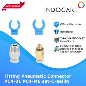 INDOCART 3D Parts Creality Fitting Pneumatic Connector PC4-01-PC4-M6