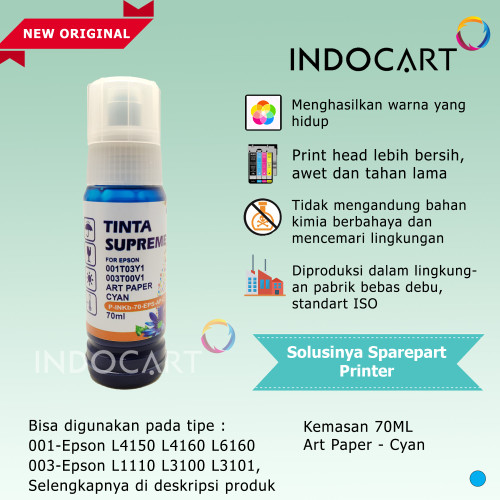 IndoCart Tinta Refill Printer Epson 001 003 T09D 057  6CL 70ml