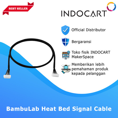 INDOCART 3D Printer Parts BambuLab Heat Bed Signal Cable Bambu Lab