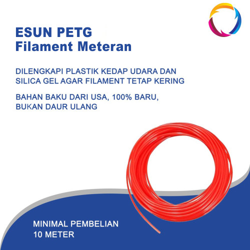 INDOCART Tinta Filamen 3D Pen Printer Filament ESUN PETG/mtr