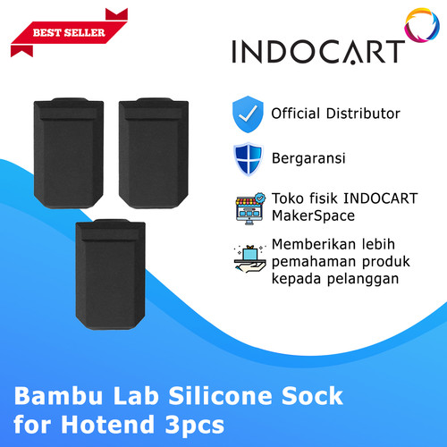 INDOCART 3D Printer Parts Bambu Lab Silicone Sock for Hotend-3pcs