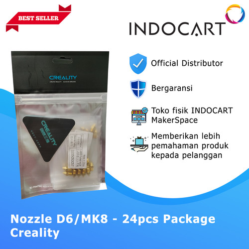 INDOCART Nozzle 3D Printer Creality D6 MK8-24pcs Package