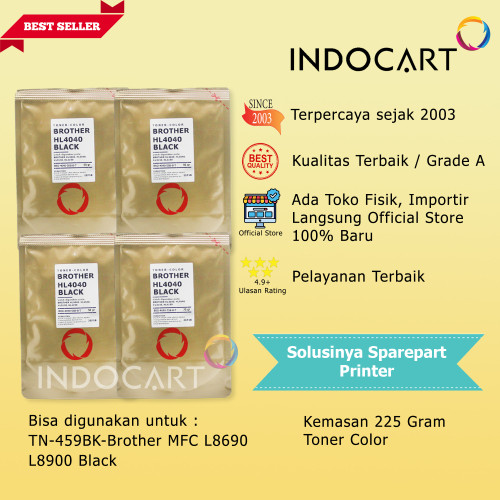 Serbuk Toner Warna Jepang-TN459 TN-459-MFC L8690 L8900-225gr-BK