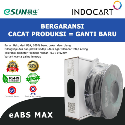 INDOCART Tinta Filamen 3D Printer Filament eSUN eABS MAX 1.75mm 1kg