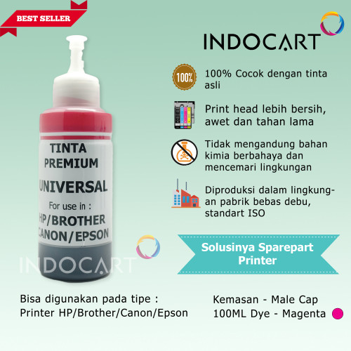 IndoCart Tinta Premium Canon GI790 GI 790 G1000 G2000-Dye-100ml-no box