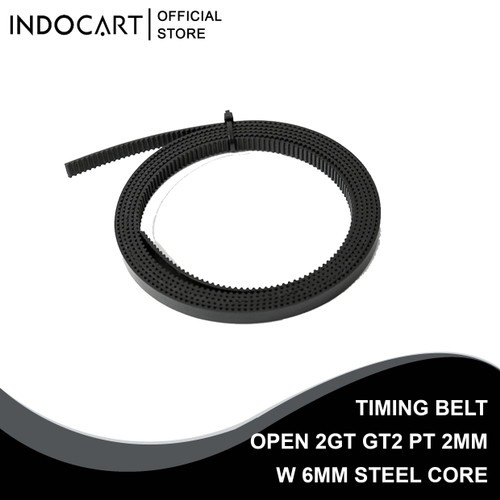 INDOCART Timing Belt 3D Printer Open 2GT GT2 Pt 2mm W 6mm Steel Core