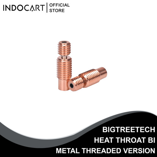 INDOCART Heat Throat Break Bi Metal V6 3D Printer Threaded Version