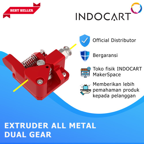 INDOCART Extruder 3D Printer Kit All Metal Dual Double Gear