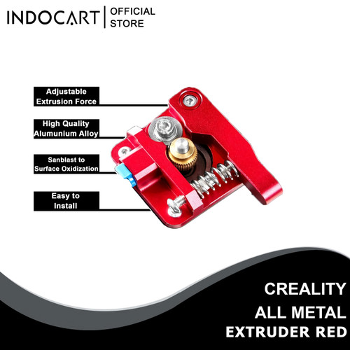 INDOCART MK8 All Metal Extruder Kit 3D Printer Creality Red