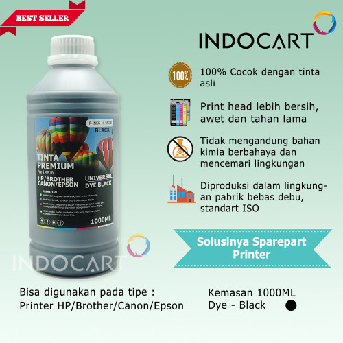 IndoCart Tinta Premium HP 46 678 680 685 703 704 802 803-Dye Ink-1kg