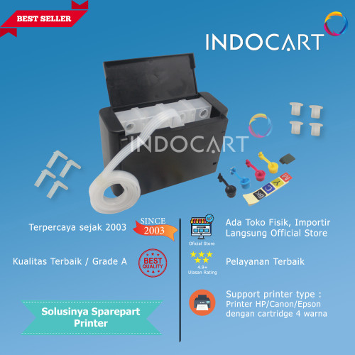 Ink Tank Modif-Tabung Infus Printer Tinta Epson HP Canon 4W Dengan Jepitan Selang