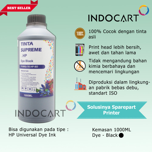 IndoCart Tinta Refill HP 46 678 680 685 703 704 802 803-Dye Ink-1kg