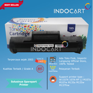 Toner Cartridge Compatible W1107A 107A-HP M107 M135 M137 - Dengan Chip