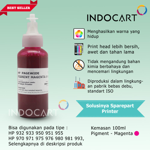 IndoCart Tinta Refill Printer HP Pagewide 975 976 981-Pigment-100ml