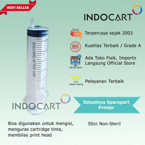 Syringe Spuid Spuit-Jarum Suntik-Suntikan Tinta-50cc 50ml 50 cc ml