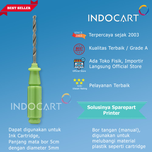 Hand Drill-Obeng Bor Tangan-Printer Inkjet Cartridge Infus Modif CISS