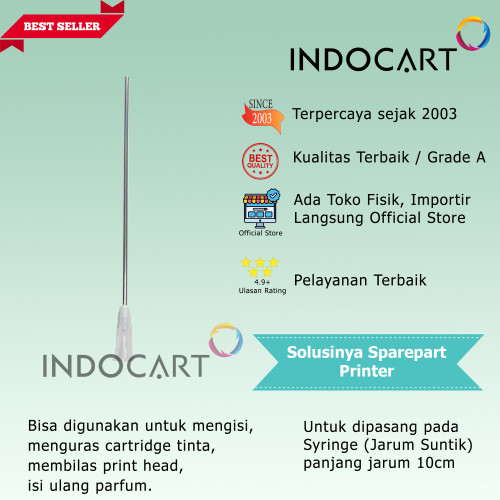 Needle-Kepala Jarum Suntik Spuid Spuit-Panjang-HP 78 Cartridge-10cm